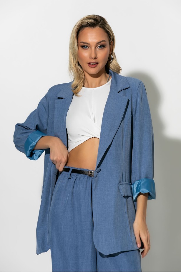 Blazer με φόδρα γκρισιέλ Blazer με φόδρα γκρισιέλ