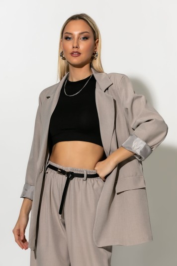 Blazer με φόδρα ροζ