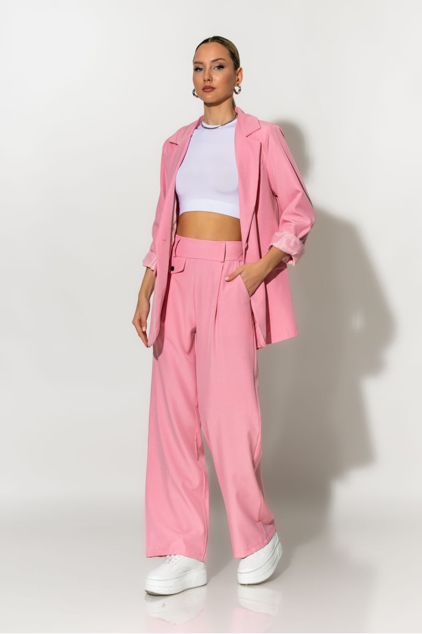 Blazer με φόδρα ροζ Blazer με φόδρα ροζ