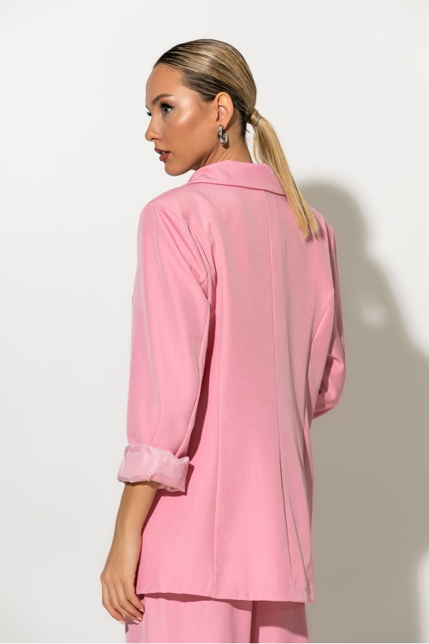 Blazer με φόδρα ροζ Blazer με φόδρα ροζ