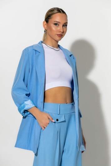 Blazer με φόδρα ροζ
