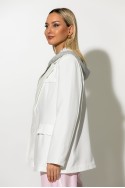 Blazer με φούτερ κουκούλα λευκό Blazer με φούτερ κουκούλα λευκό