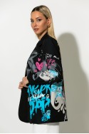 Blazer με print bear μπλε Blazer με print bear μπλε