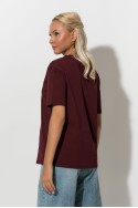T-shirt με patch bear μπορντό T-shirt με patch bear μπορντό