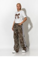 T-shirt με leopard φιόγκο λευκό T-shirt με leopard φιόγκο λευκό