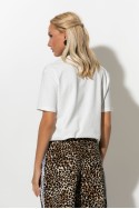 T-shirt με leopard φιόγκο λευκό T-shirt με leopard φιόγκο λευκό