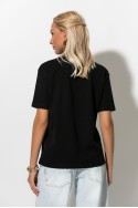 T-shirt με leopard φιόγκο μαύρο