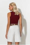 Crop top με παρτούς ώμους μπορντό Crop top με παρτούς ώμους μπορντό