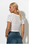 Crop top δαντέλα λευκό Crop top δαντέλα λευκό