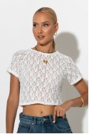Crop top δαντέλα λευκό Crop top δαντέλα λευκό