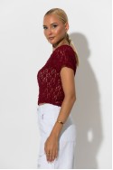 Crop top δαντέλα μπορντό Crop top δαντέλα μπορντό