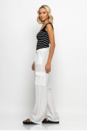 Cargo παντελόνι loose fit λευκό Cargo παντελόνι loose fit λευκό
