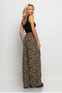 Παντελόνα με ζωνάκι και λάστιχο στην μέση leopard print μπεζ ανοιχτό Παντελόνα με ζωνάκι και λάστιχο στην μέση leopard print μπεζ ανοιχτό
