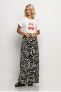 Παντελόνα με λάστιχο στην μέση zebra print Παντελόνα με λάστιχο στην μέση zebra print