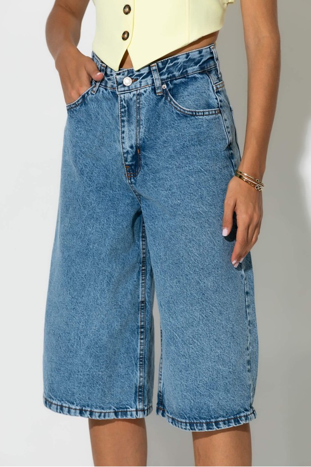 Jean baggy βερμούδα μπλε Jean baggy βερμούδα μπλε