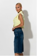 Jean loose fit βερμούδα μπλε σκούρο