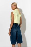Jean loose fit βερμούδα μπλε σκούρο