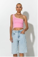 Jean loose fit βερμούδα μπλε ανοιχτό Jean loose fit βερμούδα μπλε ανοιχτό