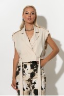 Wild safari vest με ζώνη μπεζ Wild safari vest με ζώνη μπεζ
