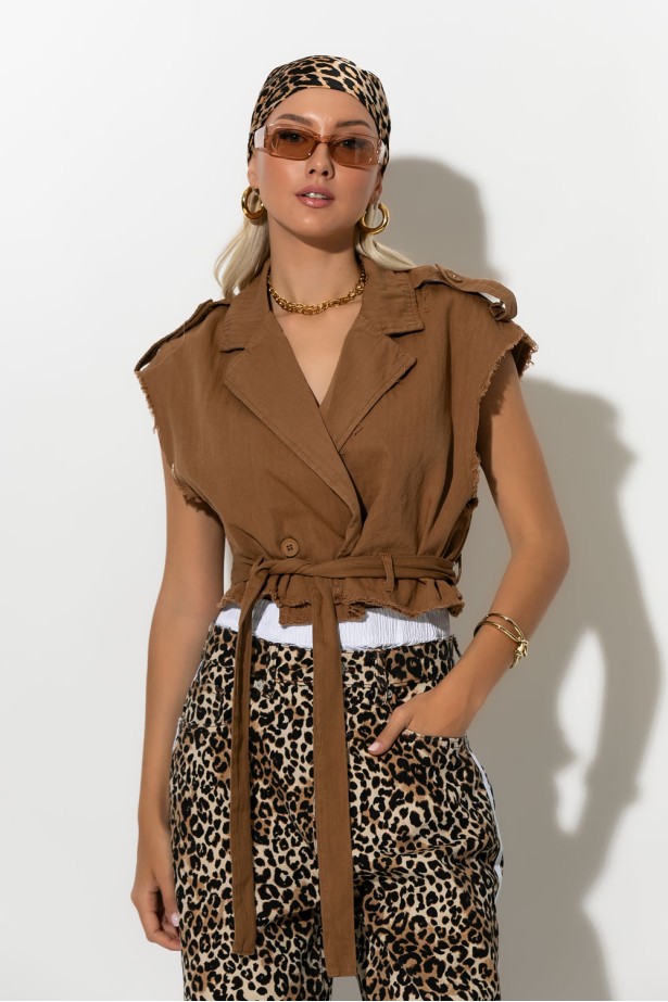 Wild safari vest με ζώνη ταμπά Wild safari vest με ζώνη ταμπά