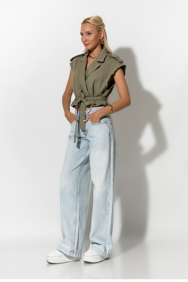 Wild safari vest με ζώνη χακί Wild safari vest με ζώνη χακί