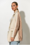 Blazer με contrast back μπεζ Blazer με contrast back μπεζ