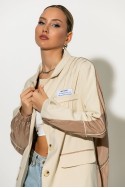 Blazer με contrast back μπεζ Blazer με contrast back μπεζ