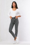 Jean mom fit ανθρακί Jean mom fit ανθρακί