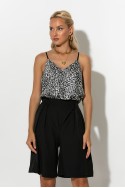 Leopard print μπλούζα τιραντέ γκρι Leopard print μπλούζα τιραντέ γκρι