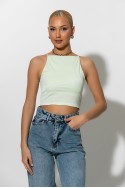 Crop top τιραντέ με τετράγωνη λαιμόκοψη lime