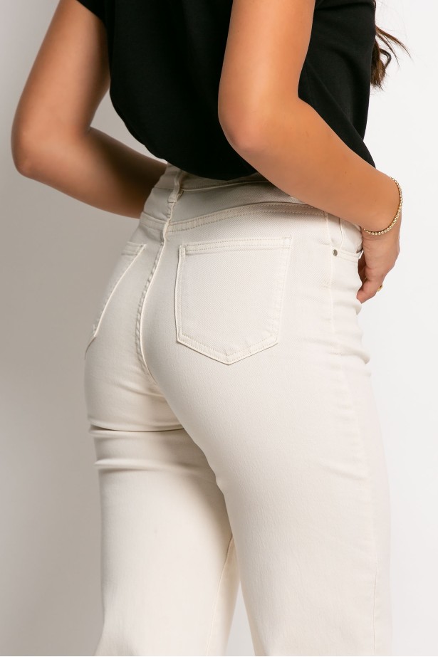 Jean wide leg μπεζ Jean wide leg μπεζ