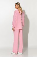 Σετ παντελόνα και oversized μπλούζα με δέσιμο στην πλάτη ροζ Σετ παντελόνα και oversized μπλούζα με δέσιμο στην πλάτη ροζ