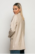 Blazer leather μπεζ Blazer leather μπεζ