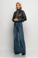 Jacket δερματίνη με τσέπες μπροστά μαύρο Jacket δερματίνη με τσέπες μπροστά μαύρο