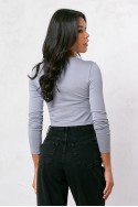 Crop top με κουμπιά γκρι Crop top με κουμπιά γκρι