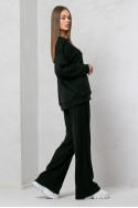 Σετ παντελόνι και μπλούζα ριπ με εξώραφα μαύρο Σετ παντελόνι και μπλούζα ριπ με εξώραφα μαύρο