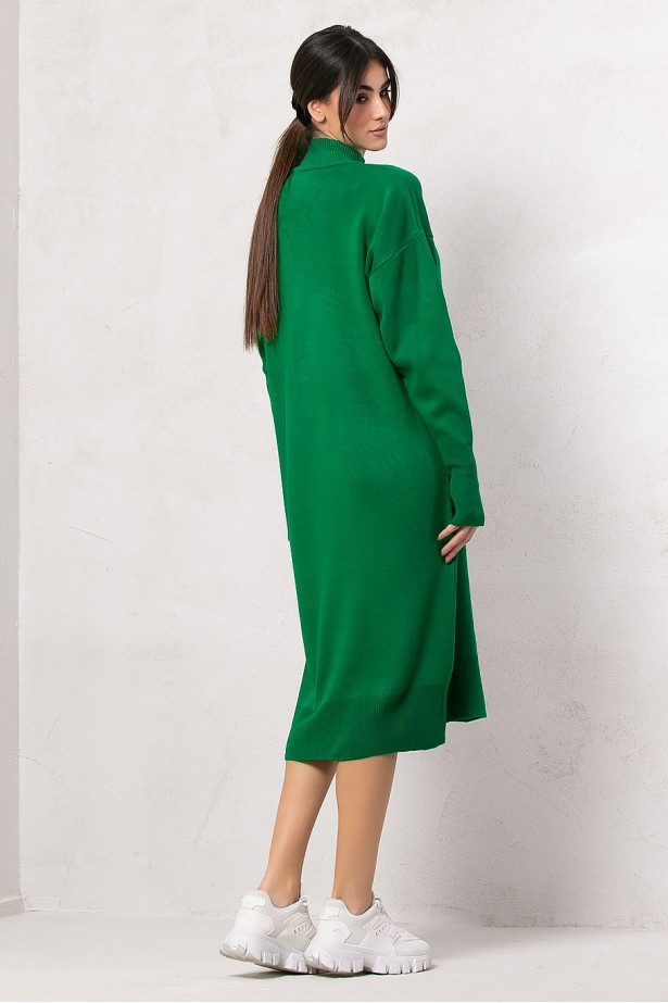 Πλεκτό oversized φόρεμα πράσινο Πλεκτό oversized φόρεμα πράσινο