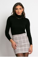 Μίνι φούστα tweed μπεζ Μίνι φούστα tweed μπεζ