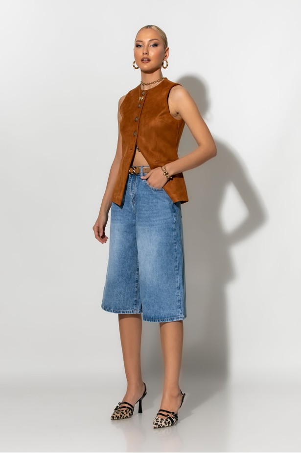 Baggy jean βερμούδα μπλε Baggy jean βερμούδα μπλε