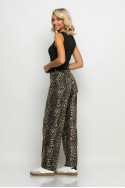 Jean loose fit leopard print καφέ