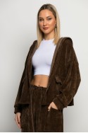 Σετ baggy παντελόνι και ζακέτα κοτλέ καφέ Σετ baggy παντελόνι και ζακέτα κοτλέ καφέ