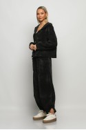 Σετ baggy παντελόνι και ζακέτα κοτλέ μαύρο Σετ baggy παντελόνι και ζακέτα κοτλέ μαύρο