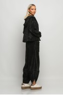 Σετ baggy παντελόνι και ζακέτα κοτλέ μαύρο Σετ baggy παντελόνι και ζακέτα κοτλέ μαύρο
