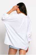 Oversized ασύμμετρο πουκάμισο λευκό Oversized ασύμμετρο πουκάμισο λευκό