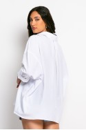Oversized ασύμμετρο πουκάμισο λευκό Oversized ασύμμετρο πουκάμισο λευκό