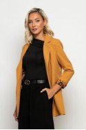Blazer με leopard φόδρα μουσταρδί Blazer με leopard φόδρα μουσταρδί