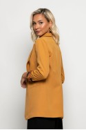 Blazer με leopard φόδρα μουσταρδί Blazer με leopard φόδρα μουσταρδί