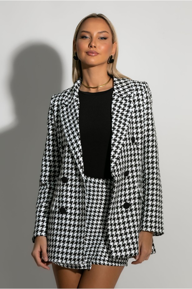 Blazer πιε ντε πουλ μαύρο Blazer πιε ντε πουλ μαύρο