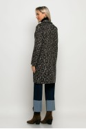 Ημίπαλτο animal print leopard γκρι Ημίπαλτο animal print leopard γκρι