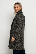 Ημίπαλτο animal print leopard γκρι Ημίπαλτο animal print leopard γκρι